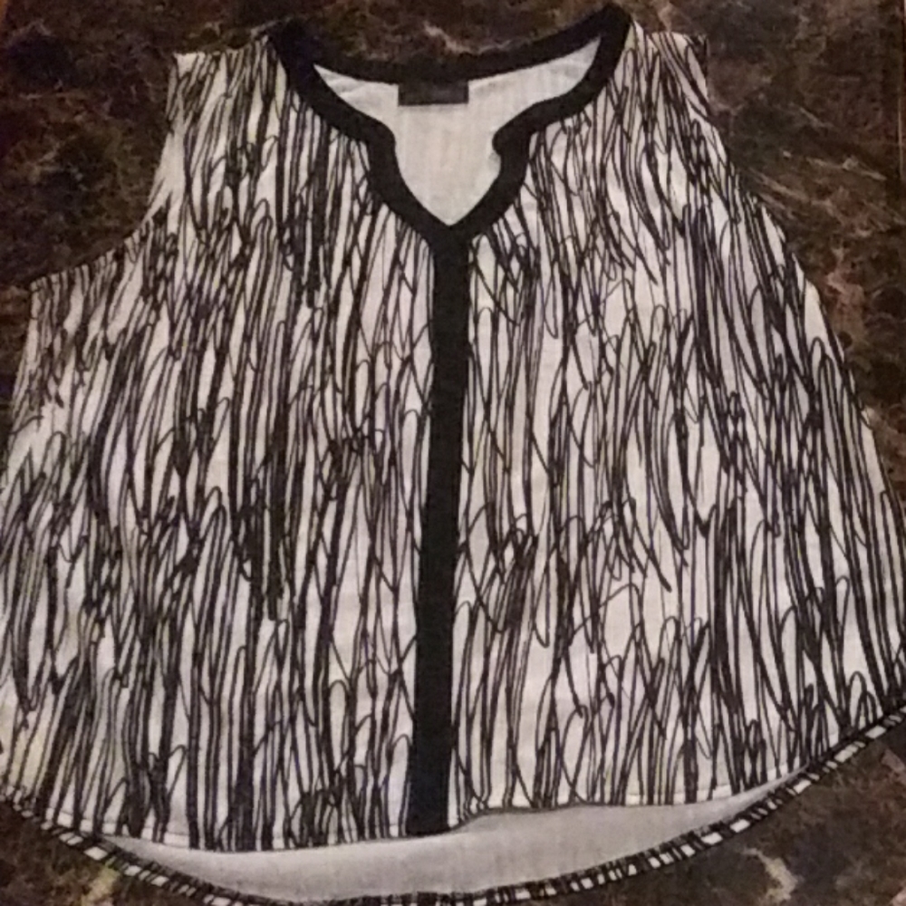 Zebra Stripped Sleeveless Blouse
